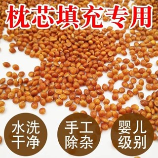 ✨新品特惠 養生枕 紅黍子枕頭填充嬰兒白黍子蒙稷兒童枕頭 墊涼墊坐墊涼涼籽糜子