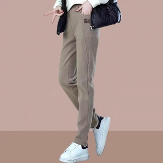 素色哈倫褲 休閒褲 哈倫褲 長褲 褲子 秋冬長褲刷毛加厚哈倫寬鬆小腳高腰顯瘦保暖休閒褲 秋冬女裝 秋冬裝保暖女裝