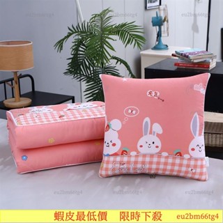 臺灣下殺價🌸二合一抱枕🌙抱枕被兩用午睡枕多功能枕頭被折疊毯汽車靠墊靠枕空調被
