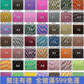 臺灣出貨🔥<傘繩> 戶外7芯 傘繩 登山多功能求生裝備應急纏繞編織手鍊繩安全繩 免運