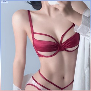 XiaoHu💕性感顯瘦內衣 超薄款紅色內衣女 本命年結婚內衣套裝 大胸顯小內衣 防下垂內衣