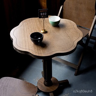 麥當當家居法式複古甜品桌茶幾邊幾客廳陽臺小戶型家用實木餐桌茶桌咖啡桌椅
