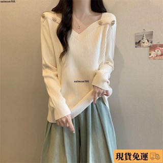 🌸臺灣限價免運🌸鹿鹿 立體裝飾坑條長袖T恤女秋冬新款寬鬆顯瘦大碼中長款百搭300斤上衣