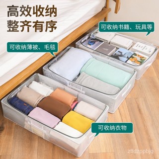 臺灣熱銷 新款PVC透明收納箱床底沙發夾縫收納箱衣物書籍雜物可折疊收納盒