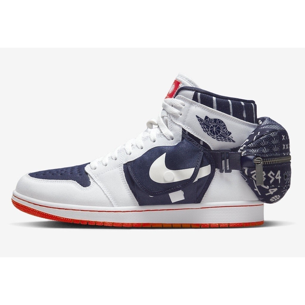 {正品}Air Jordan 1 Utility Stash Quai 54 DV1717-100 AJ1