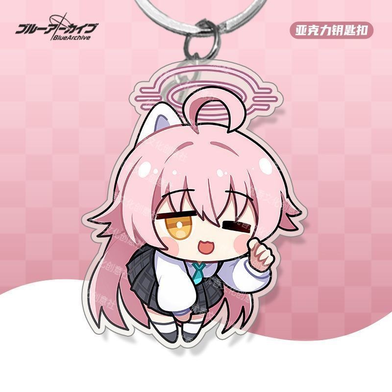 🔶熱銷精選💕碧藍檔案蔚藍檔案週邊鑰匙扣 星野白子阿羅娜 動漫亞剋力包包掛件