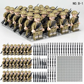 二戰人仔 相容樂高積木二戰人仔八路軍美軍士兵軍事拼裝小人偶益智兒童玩具