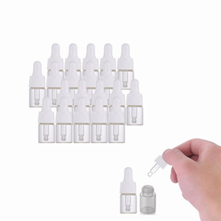 🏪批發價🏪20 件 1ml 2ml 3ml 5ml 空玻璃滴管瓶精油樣品瓶帶橡膠滴管迷你玻璃滴管瓶