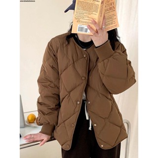 🚚臺灣出貨🚚 棉服女冬季🤎 2023冬季新款羽絨棉襖女菱格紋棉服夾棉加厚薄款寬松新款外套上衣