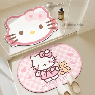 【大比生活館】【小紅書同款】hello kitty地毯 浴室秒吸水墊 耐磨水晶絨入戶門玄關地墊