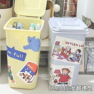 ins筆筒🌸 桌面收納 ins風桌面大容量筆筒收納盒學生創意迷你小號垃圾桶辦公桌收納桶 搞怪筆筒 文具收納