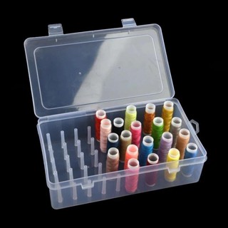 ✨新品優選✨塑膠線盒42軸家用針線收納盒多功能專用透明針線盒桌面收納整理