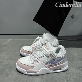 Cinderella 小眾輕便氣墊滑闆鞋ins超火韓版氣休閒跑步鞋潮慢跑鞋女 運動鞋 運動鞋 跑步鞋 休閒鞋 防滑耐磨鞋