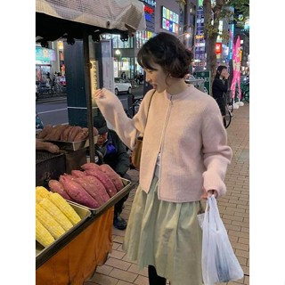 Codibook｜韓國 From Beginning 保暖條紋拉鍊開襟針織外套［預購］針織外套 拉鍊外套 女裝
