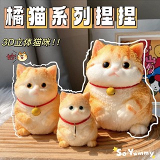 新款熱賣🌈模擬貓咪捏捏樂 解壓神器 減壓橘貓 可愛小動物捏捏diy 女生玩具禮品 解壓玩具 舒壓 交換禮物 新奇玩具