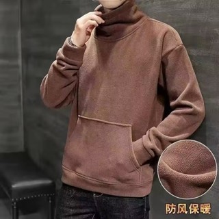 高領德絨打底衫男 秋冬季 新款 加厚 保暖 外穿 衛衣 素色 寬鬆 大碼 內搭 長袖T恤 上衣（CYHG01）【壹號站】