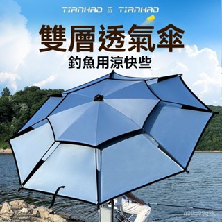 【Fish】新客立減釣樂行釣魚傘萬嚮防暴雨多功能折疊地插遮陽紫外綫大號垂釣傘黑膠