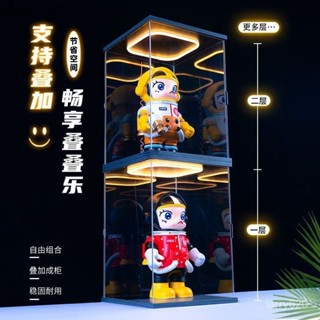 迴型燈展示盒 泡泡瑪特展示盒 透明展示盒 公仔展示盒 展示盒 模型展示盒 磁吸展示盒 透明展示櫃 手辦展示盒 公仔收納盒