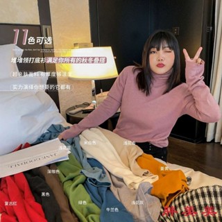【M-5XL大尺碼】大尺碼女裝 打底衫 高領打底衫 大碼上衣 胖mm200斤秋冬季打底衫寬鬆顯瘦加肥加大高領T恤上衣女3