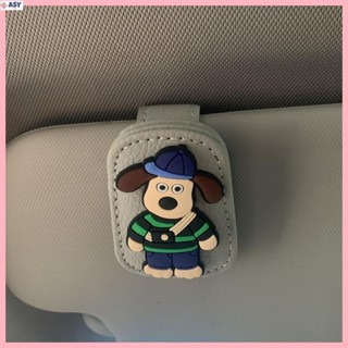 適用於車用眼鏡夾汽車遮陽板收納神器多功能創意卡通太陽鏡卡片票據夾子