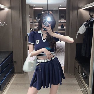 臺灣出貨-學生拉拉隊 演出服 韓版 啦啦隊服裝 女啦啦操套裝 女團舞蹈爵士錶演服~免運