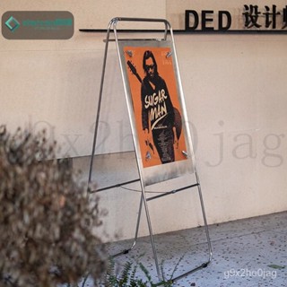 限時下殺 可開發票 現代手提雙麵商場海報落地式展示架宣傳戶外金屬磁吸廣告牌展架 HVGJ