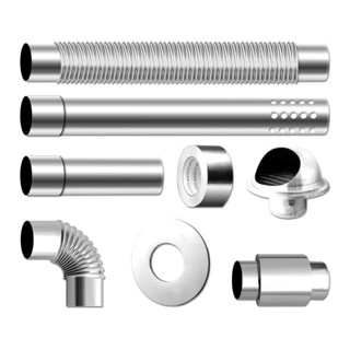🔩優選🔩【201不鏽鋼】直徑6cm美的萬和林內等熱水器配件60mm彎頭止回閥不鏽鋼排煙管 WJ