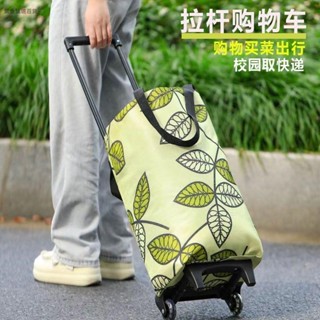 菜籃車 買菜車 買菜拉車 買菜推車 摺疊購物車 拉車 貨物推車 折疊伸縮菜籃車 家用可折疊便攜防水拉桿購物車買菜小拉車超