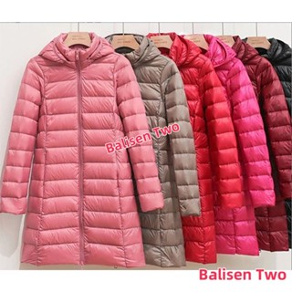 💖限時下剎💖秋冬新款輕薄羽絨服女中長款白鴨絨韓版緊身輕便顯瘦外套可脫卸帽