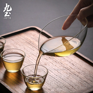 九土 日式 手工 玻璃 公道杯 耐熱 透明 茶杯 茶具 勻杯 分茶器 功夫茶 濾茶器