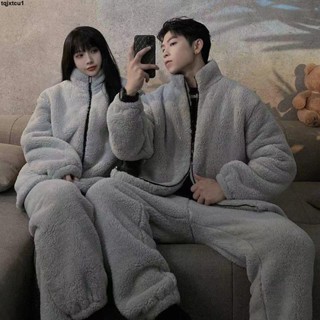 臺灣出貨 學生睡衣 2022年新款男女睡衣冬季加厚加絨珊瑚絨情侶可外穿法蘭絨家居服