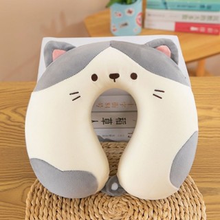 U型枕 記憶棉枕 頭枕 🔥記憶棉u型枕卡通活動禮品旅行枕頭午睡頸椎脖子學生版成人護頸枕