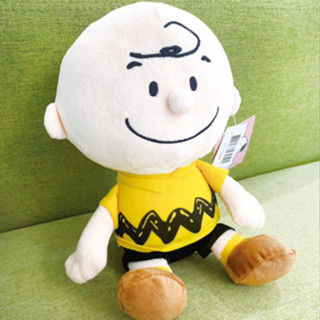 SNOOPY史努比 經典 查理布朗 絨毛微笑玩偶(25cm) 墊腳石購物網