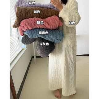 全店折扣 行走的大被子珊瑚絨提花睡袍冬季睡衣保暖居家服睡裙