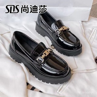 🍁限時下殺🍁皮鞋 粗跟金鍊小皮鞋 漆皮小皮鞋 平底鏈條時尚樂福鞋 小皮鞋日係jk鞋子 皮鞋 女今年 學院風鞋子 WTXA