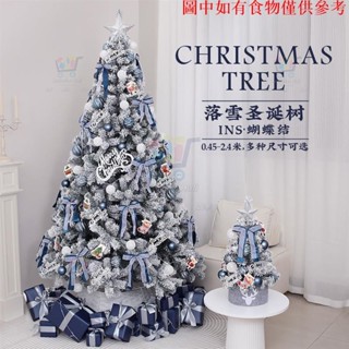 🎄聖誕節 2024新款藍色聖誕樹家用套餐發光高階感diy加密聖誕節裝飾聖誕樹聖誕節 最新款 聖誕 派對 2024
