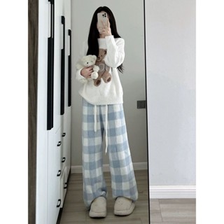 糖果屋~韓版珊瑚絨睡衣女冬季日系ins可愛小熊甜美保暖長袖半邊絨家居服套裝居家服
