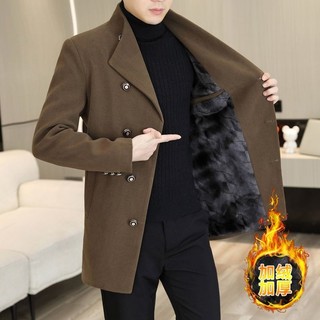 e商慧源【百貨】衣服男士毛呢風衣秋冬季加厚韓版潮中長款男修身帥氣潮流大衣禦寒外套冬季衣服