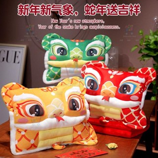 ✨2025蛇年 蛇年國潮抱枕毯子三合一辦公室靠墊暖手午睡枕頭客廳靠枕被子車用