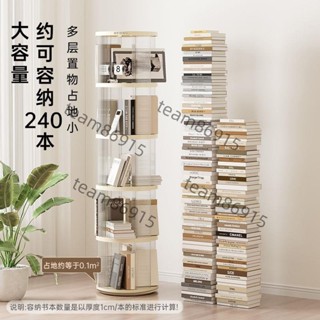 限時熱銷& 旋轉書架360度家用書櫃落地置物架學生繪本客廳收納架創意收納櫃 旋轉收納櫃