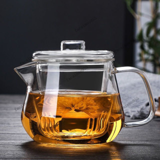 玻璃泡茶壺 沖茶器 泡茶器 沖茶壺 沖茶器 濾茶器 過濾茶壺 耐熱高溫玻璃茶壺過濾加厚透明單壺小號花茶壺家用茶水分離泡茶