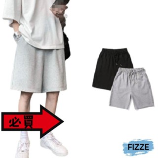 『熱賣中』【M-8XL大尺碼】男潮流男運動五分棉褲百搭潮牌籃球褲男生短褲休閒短褲 夏季寬鬆沙灘休閒純色短褲【FIZZE】