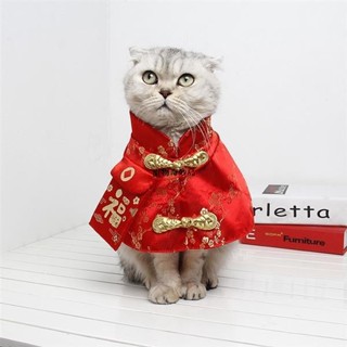 😸獨寵一身 貓咪唐裝 新年紅包披風 喜慶貓咪斗篷披風 過年小紅包貓咪衣服 喜慶寵物拜年裝 狗狗新年衣服 保暖寵物衣服