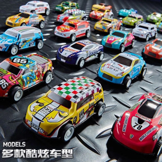 迷你版小賽車閤金迴力兒童玩具車賽車模型禮盒寶寶禮物逗貓玩具貓咪迷你閤金車學生獎勵小男生家家酒迴力車模擬車金屬小汽車玩具車