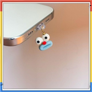 手機防塵塞.可愛搞怪小丑表情usb充電口掛件type-c蘋果15小米通用手機防塵塞N
