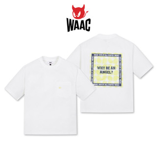 【WAAC】SCARF PATCH SS POCKET CREWNECK TOP 女士 口袋圓領短袖上衣 白色