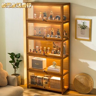 🔷優恩生活商行🔷手辦展示櫃 樂高展示架 亞克力透明仿玻璃收納櫃 化妝品貨架煙櫃 陳列櫃 擺煙架積木 展示櫃 透明收納