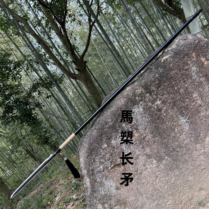 🔥廠家直銷🔥馬槊長槍武術長矛組裝紅纓槍鍛打手工霸王槍錳鋼一體槍頭