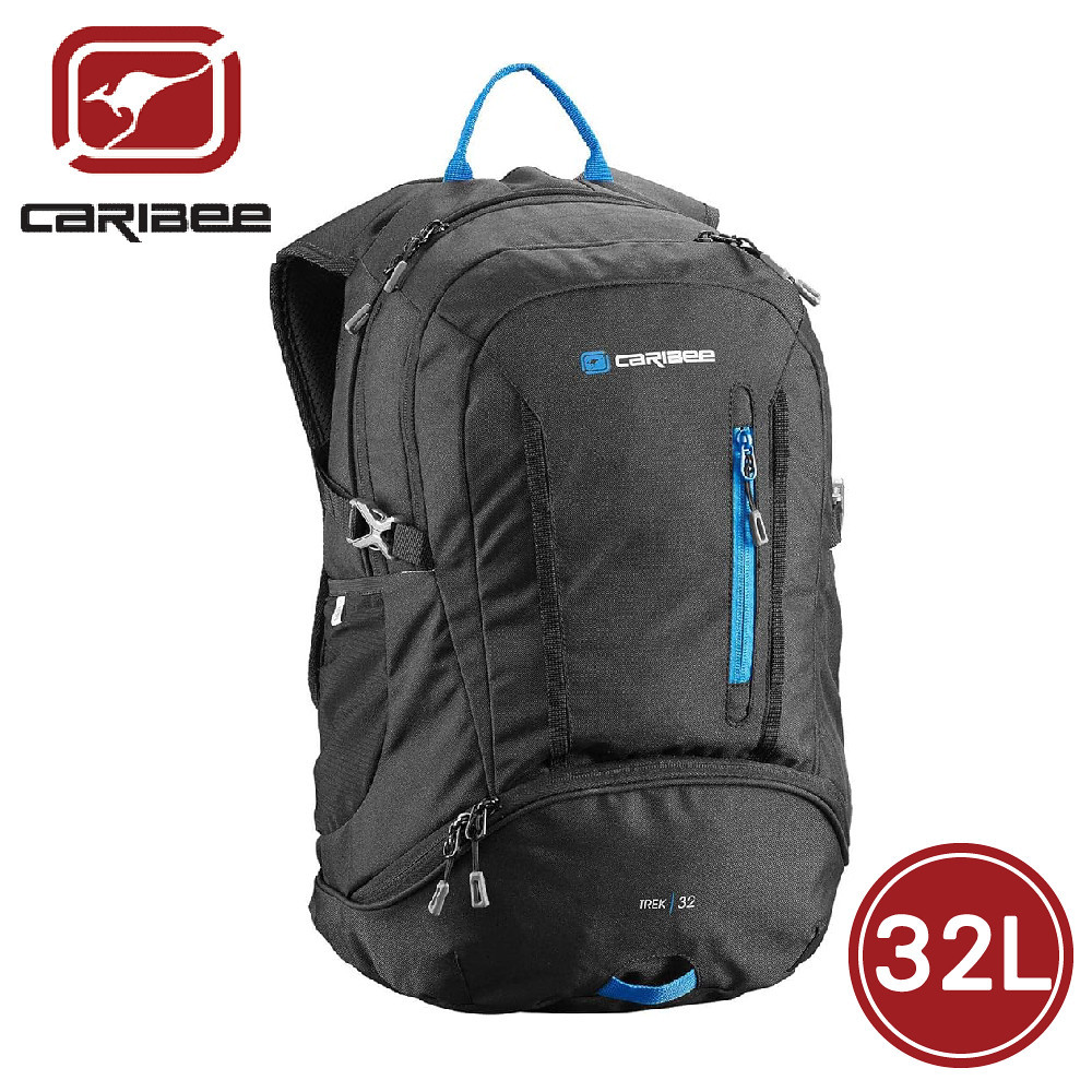 【Caribee 澳洲 TREK 32L 背包(附防水袋)《黑》】CB-6060/登山背包/多功能背包/休閒背包