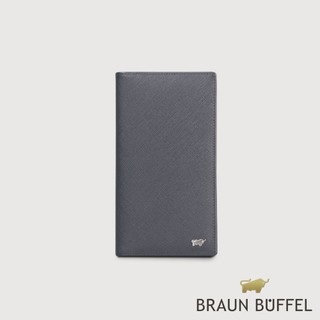 【BRAUN BUFFEL】尚恩A 17卡兩折長夾-藍色(德國小金牛台灣總代理)/BF354-631-NY